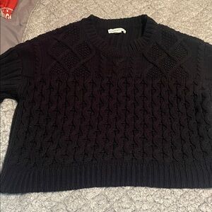 Aeropostale Black Cable Knit Sweater